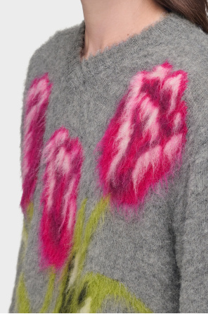 Maison Margiela Wool jumper with floral motif