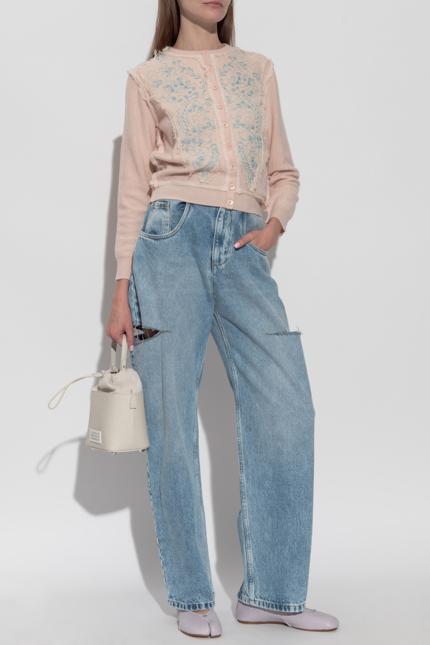 Maison Margiela Cárdigan con efecto 'vintage'