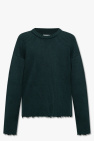 MM6 Maison Margiela GREEN Raw-trimmed sweater