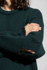 MM6 Maison Margiela GREEN Raw-trimmed sweater