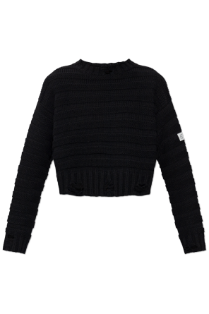 Short sweater with vintage effect
