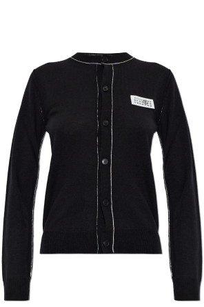 Cardigan with decorative stitching
