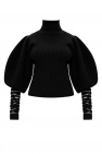 Loewe BLACK Rib-knit turtleneck sweater