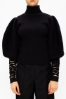 Loewe BLACK Rib-knit turtleneck sweater