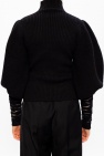 Loewe BLACK Rib-knit turtleneck sweater