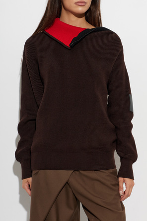 Loewe Jersey de lana con cuello turtleneck y logo cosido