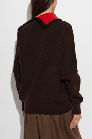 Loewe Jersey de lana con cuello turtleneck y logo cosido