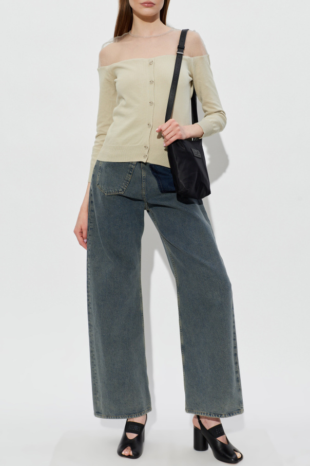MM6 Maison Margiela Top con la parte superior transparente