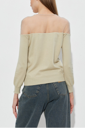 MM6 Maison Margiela Top con la parte superior transparente