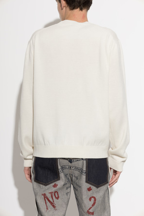 Dsquared2 Wełniany sweter z okrągłym dekoltem