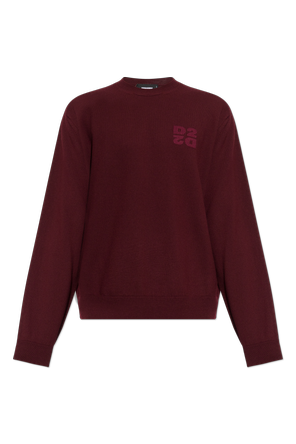 Wool Sweater with Embroidered Logo