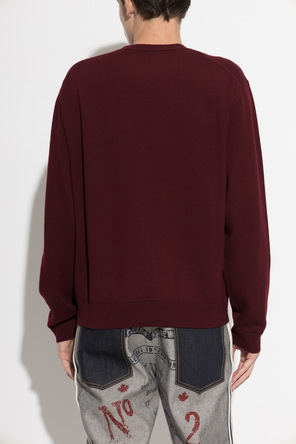Dsquared2 Wełniany sweter z wyszytym logo