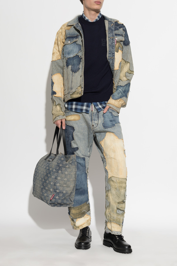 Dsquared2 Wełniany sweter z okrągłym dekoltem