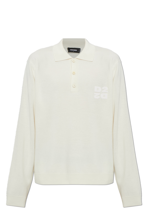Dsquared2 Long-sleeved wool polo