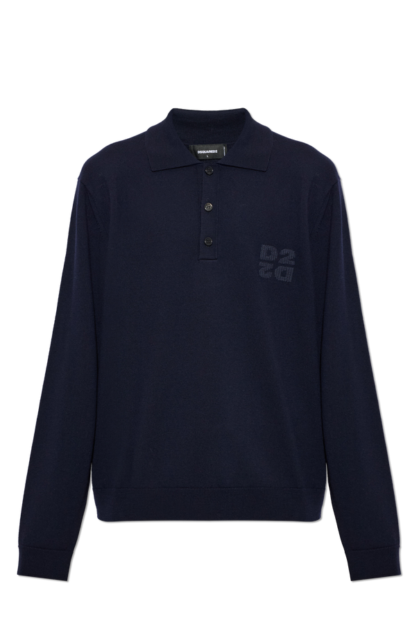 Dsquared2 Long-sleeved wool polo