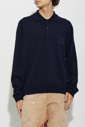 Dsquared2 Long-sleeved wool polo