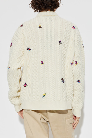 Dsquared2 Wool turtleneck with embroidered logo