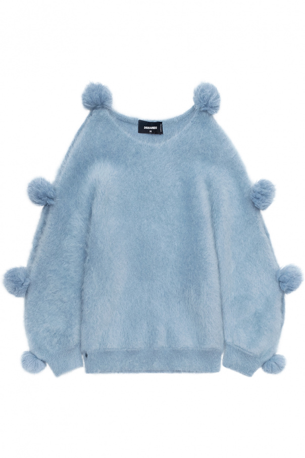 Dsquared2 sweater cashmere-blend with pom-pom