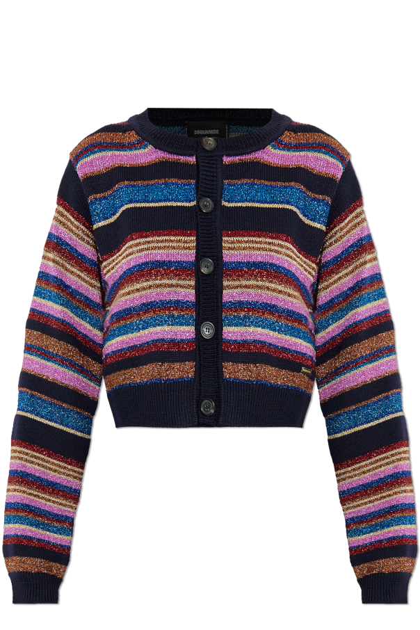 Cardigan with striped pattern od Dsquared2