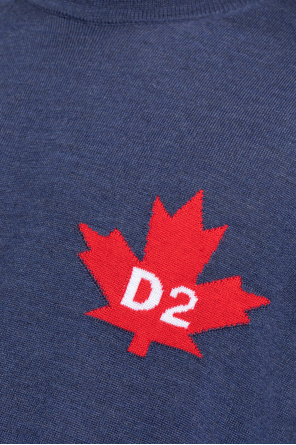Dsquared2 Wełniany sweter z logo