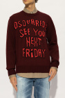Dsquared2 BURGUNDY Sweater with logo