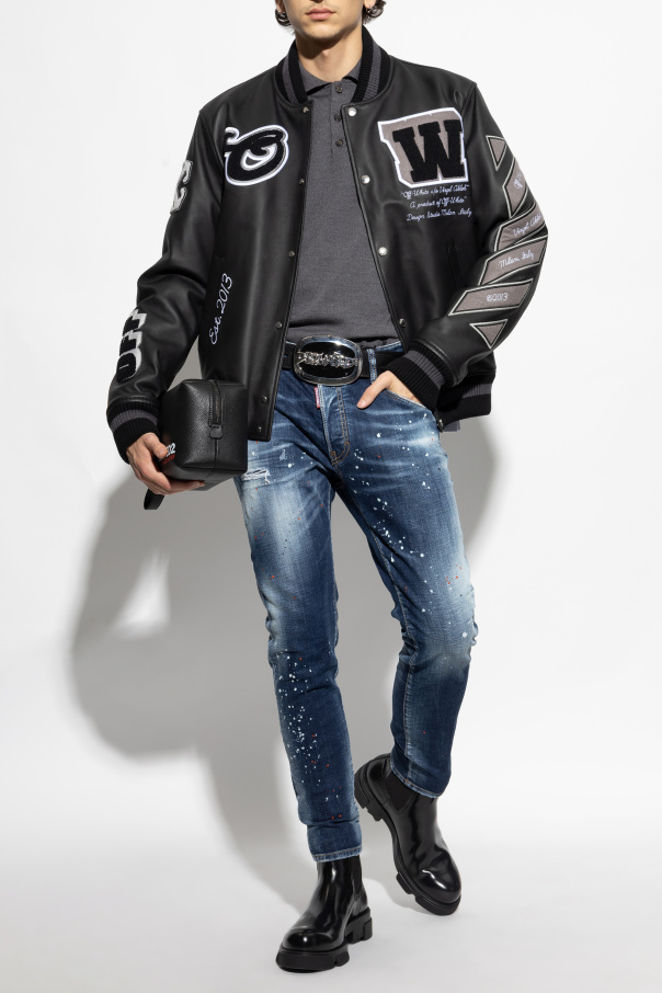 Dsquared2 Wollpolo mit gesticktem Logo