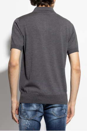 Dsquared2 Wollpolo mit gesticktem Logo