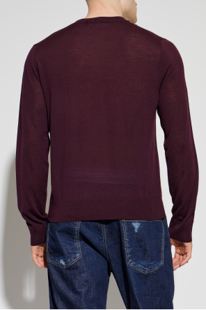 Dsquared2 Wełniany sweter z wyszytym logo