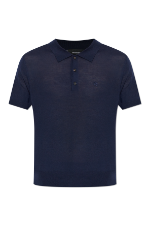 Wollpolo mit gesticktem Logo