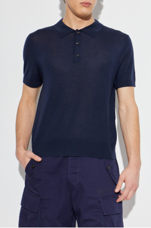 Dsquared2 Polo de lana con logo bordado