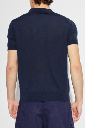 Dsquared2 Polo de lana con logo bordado