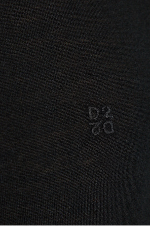 Dsquared2 Polo de lana con logo bordado