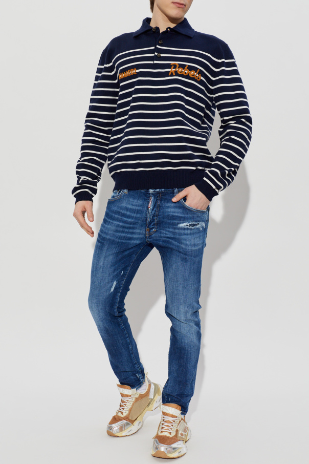 Dsquared2 Polo mit Streifenmuster