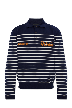 Polo shirt with striped pattern