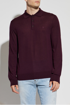 Dsquared2 Polohemd aus Wolle mit gesticktem Logo