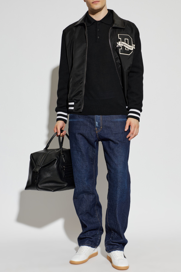 Dsquared2 Wollpolo mit aufgesticktem Logo