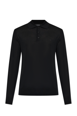Polo de lana con logo bordado