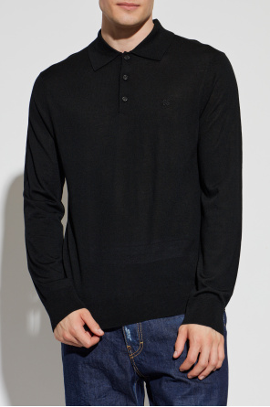 Dsquared2 Wollpolo mit aufgesticktem Logo