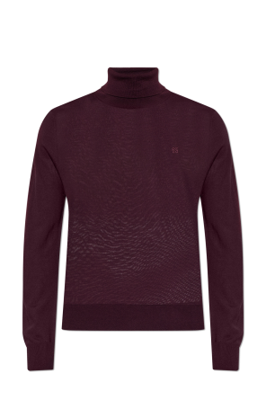 Cuello alto de lana con logo bordado