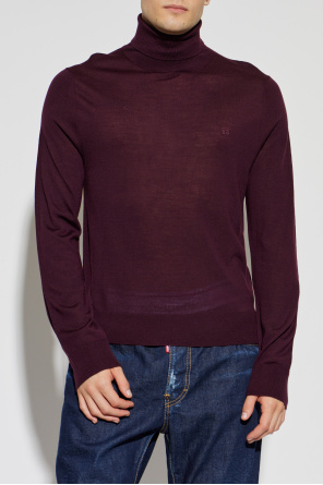 Dsquared2 Wollener Turtleneck mit aufgesticktem Logo