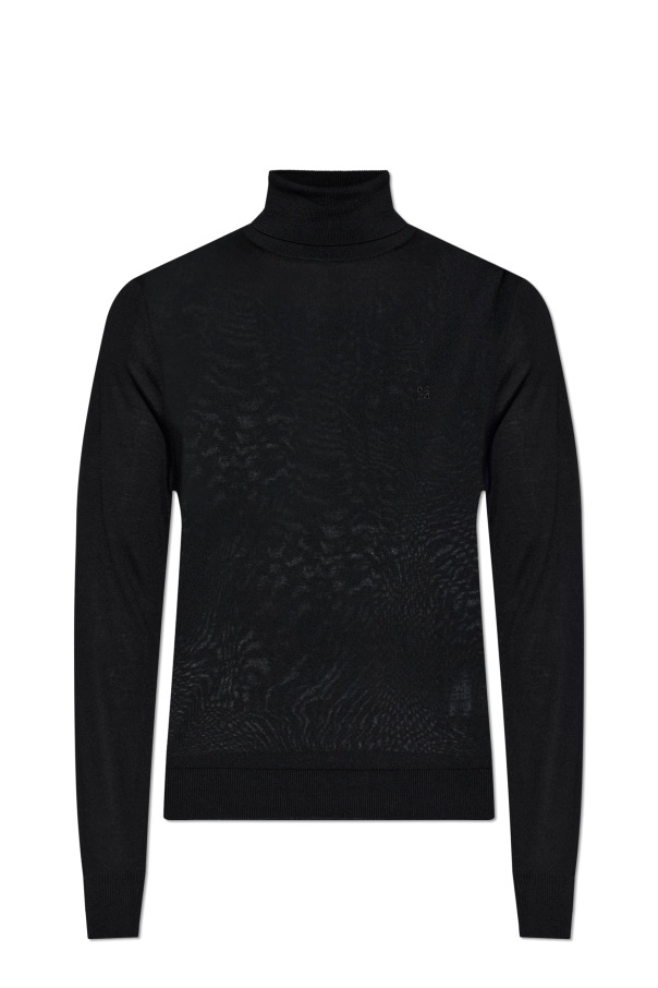 Dsquared2 Woll-Turtleneck mit aufgesticktem Logo