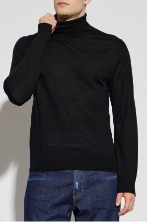 Dsquared2 Woll-Turtleneck mit aufgesticktem Logo