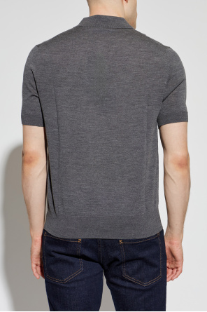 Dsquared2 Wool polo shirt with embroidered logo