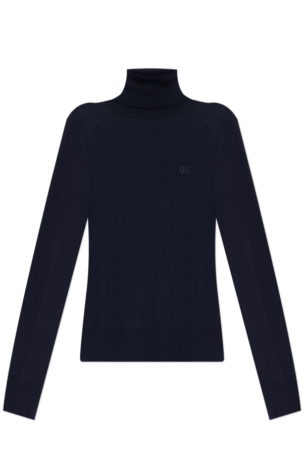 Dsquared2 Wool turtleneck with logo