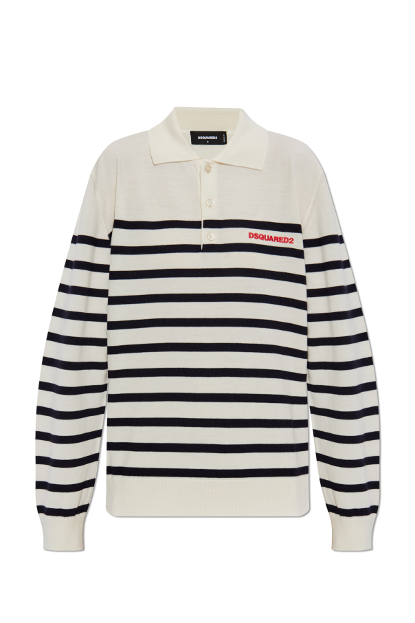 Wool polo with logo od Dsquared2