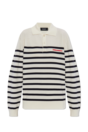 Wool polo with logo od Dsquared2