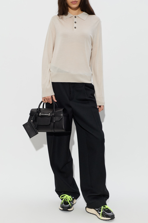 Dsquared2 Wool long-sleeve polo