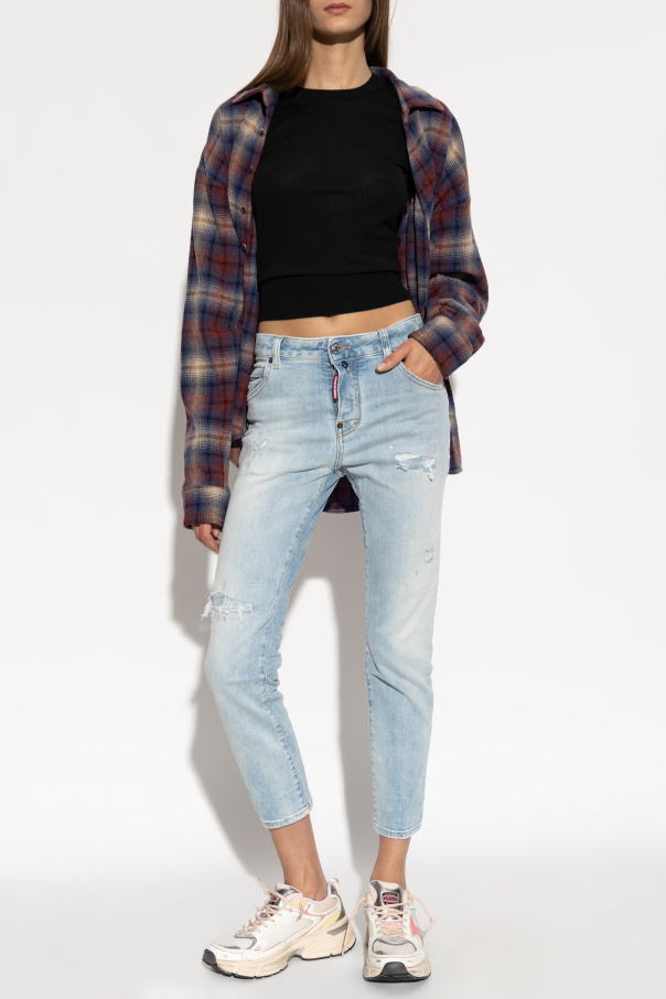 Dsquared2 Wool top with embroidered logo