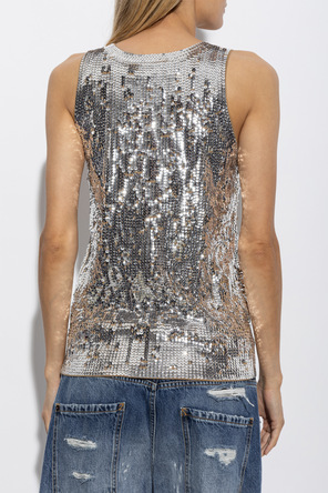 Dsquared2 Top de lã com lantejoulas brilhantes