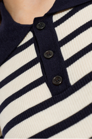 Dsquared2 Polo de lana con estampado de rayas